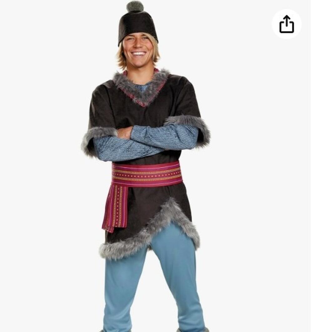 Kristoff Costume for Adults, Disney Frozen Men's Character Outfit, XXL
